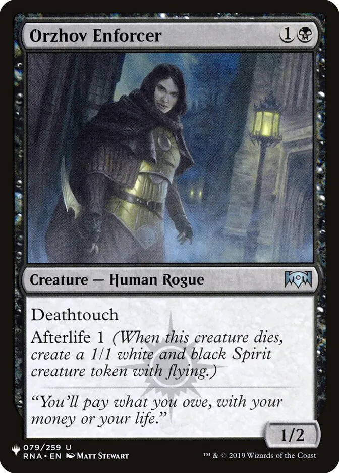 2020 The List Orzhov Enforcer #RNA-79 uncommon card image