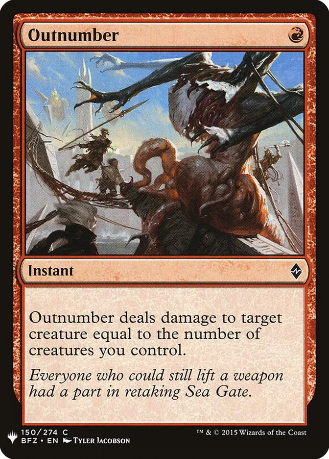 2020 The List Outnumber common #BFZ-150 common card image