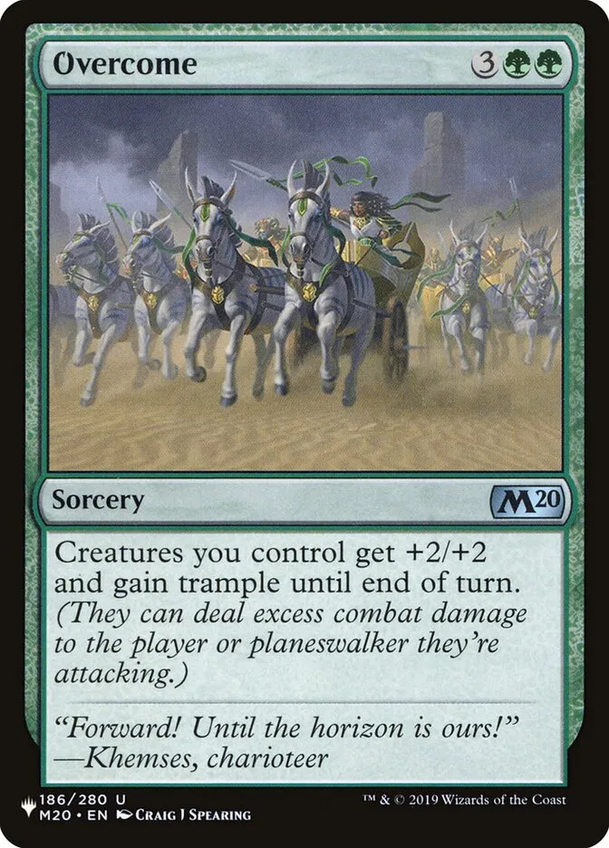 2020 The List Overcome uncommon #M20-186 uncommon card image