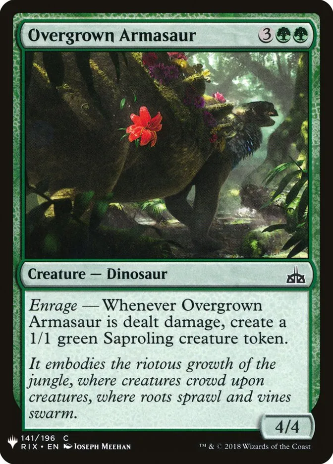2020 The List Overgrown Armasaur #RIX-141 common card image