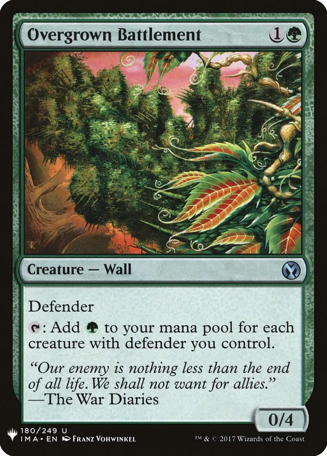 2020 The List Overgrown Battlement #IMA-180 uncommon card image