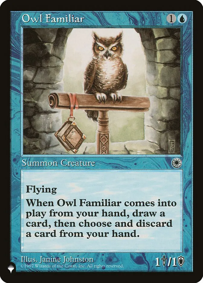 2020 The List Owl Familiar #POR-63 common card image