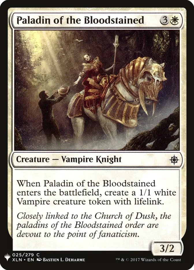 2020 The List Paladin of the Bloodstained #XLN-25 common card image