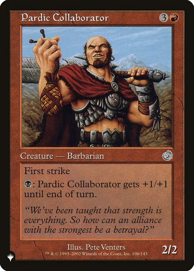 2020 The List Pardic Collaborator #TOR-106 uncommon card image