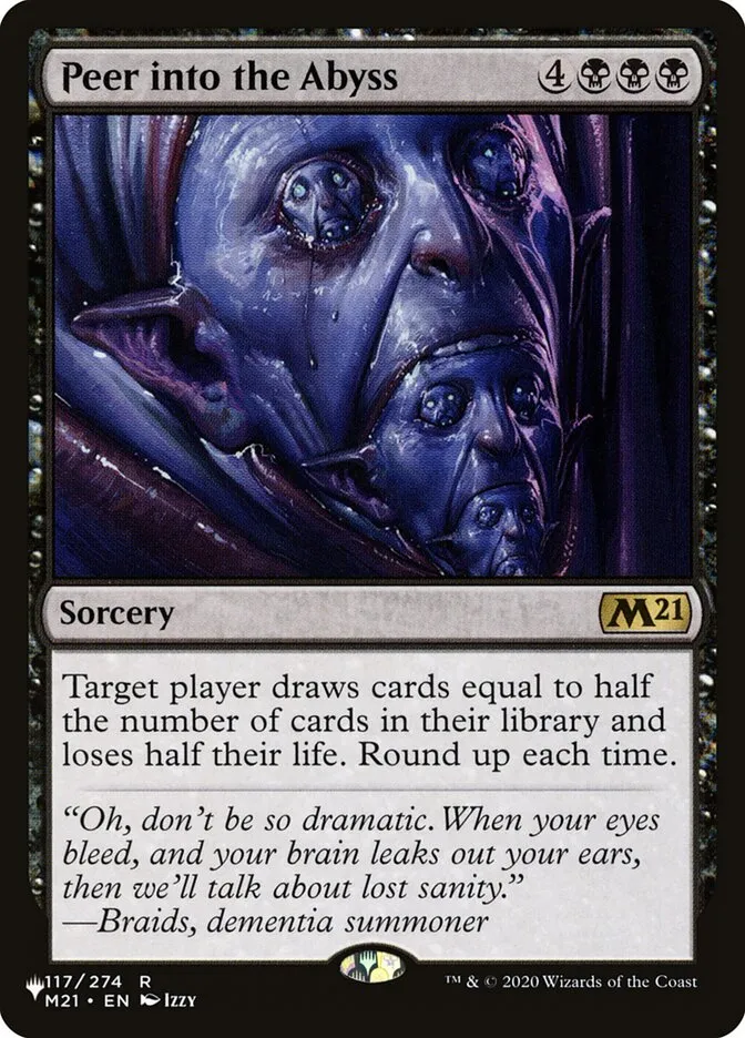 2020 The List Peer into the Abyss #M21-117 rare card image