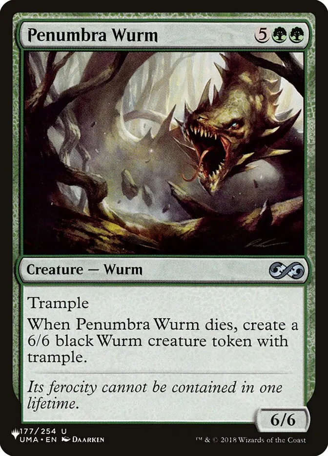 2020 The List Penumbra Wurm #UMA-177 uncommon card image