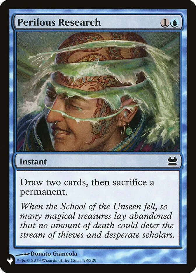 2020 The List Perilous Research #MMA-58 common card image