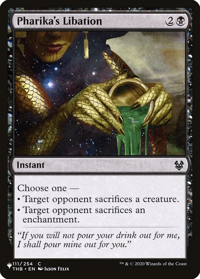 2020 The List Pharika's Libation common #THB-111 common card image