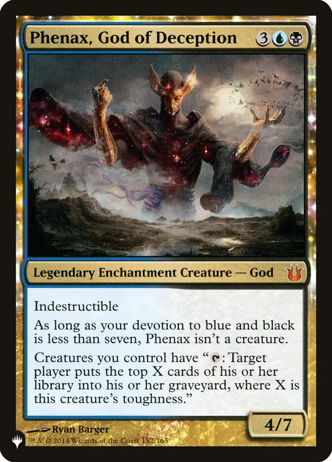 2020 The List Phenax, God of Deception #BNG-152 mythic card image