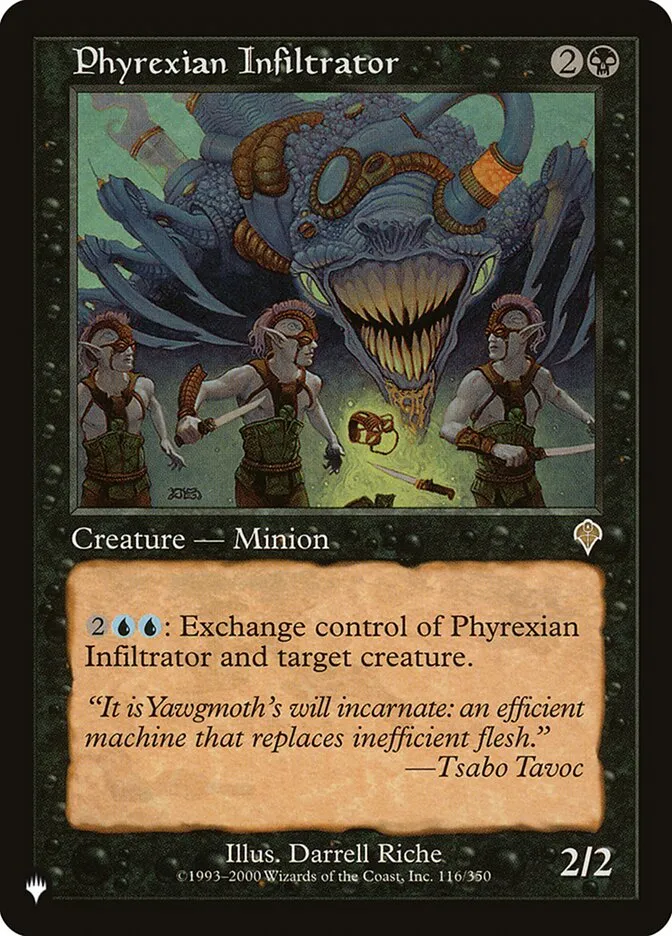 2020 The List Phyrexian Infiltrator #INV-116 rare card image