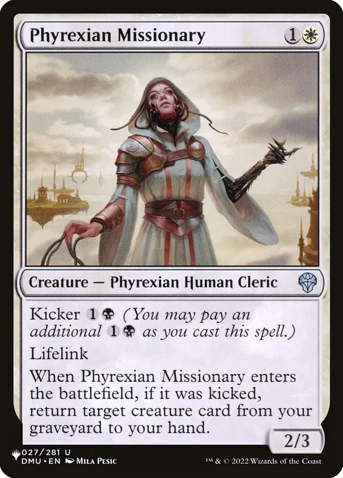 2020 The List Phyrexian Missionary #DMU-27 uncommon card image