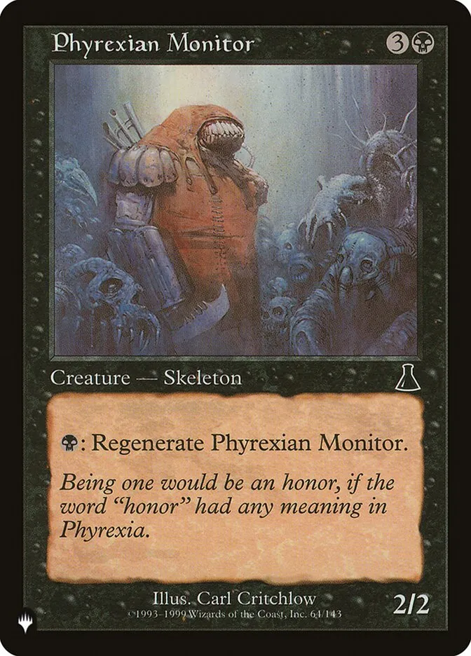 2020 The List Phyrexian Monitor #UDS-64 common card image