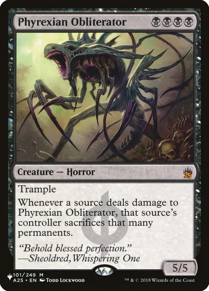 2020 The List Phyrexian Obliterator #A25-101 mythic card image