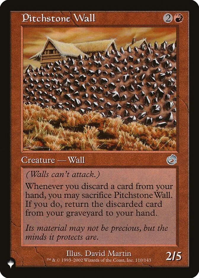 2020 The List Pitchstone Wall #TOR-110 uncommon card image