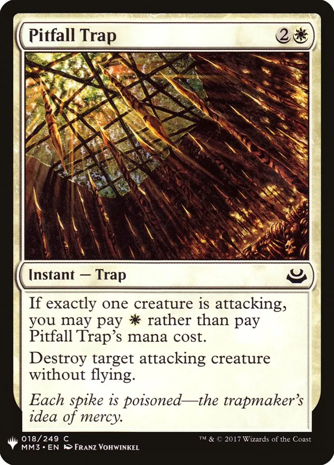 2020 The List Pitfall Trap common #MM3-18 common card image