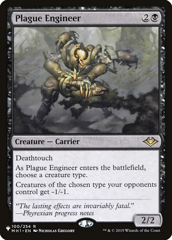 2020 The List Plague Engineer #MH1-100 rare card image