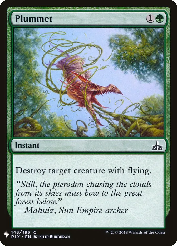 2020 The List Plummet common #RIX-143 common card image