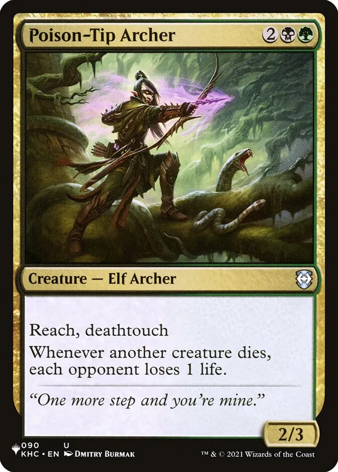 2020 The List Poison-Tip Archer #KHC-90 uncommon card image