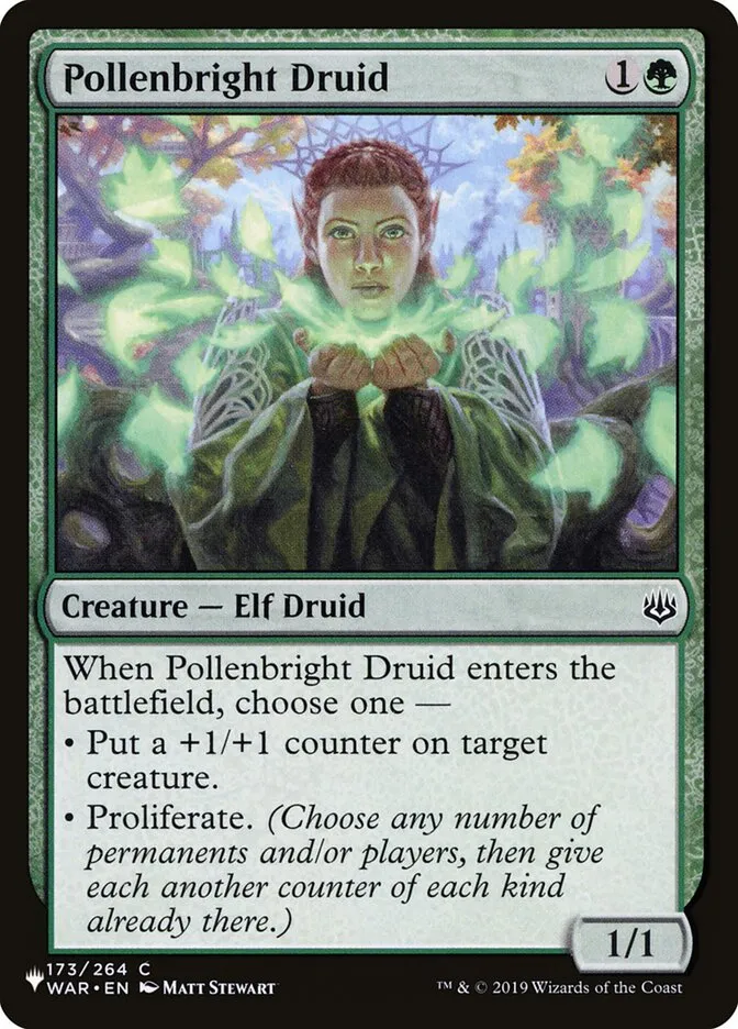2020 The List Pollenbright Druid #WAR-173 common card image