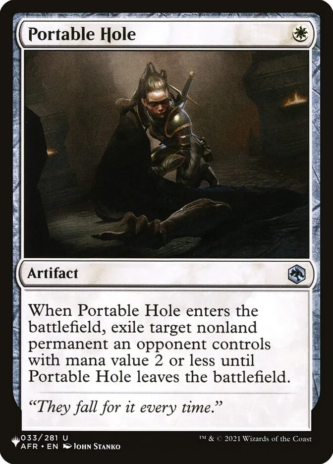 2020 The List Portable Hole #AFR-33 uncommon card image