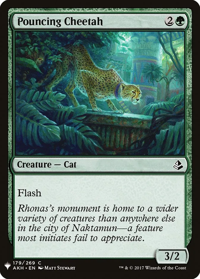 2020 The List Pouncing Cheetah common #AKH-179 common card image