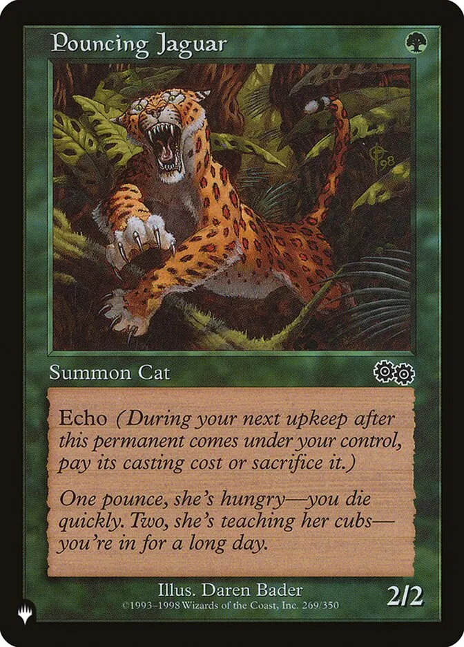 2020 The List Pouncing Jaguar common #USG-269 common card image