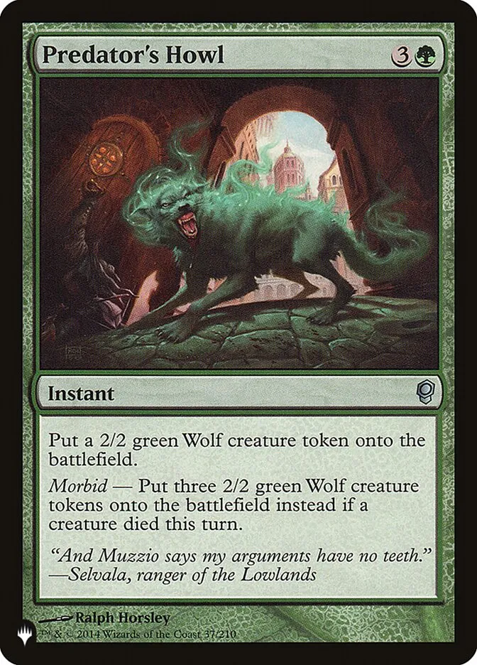 2020 The List Predator's Howl #CNS-37 uncommon card image