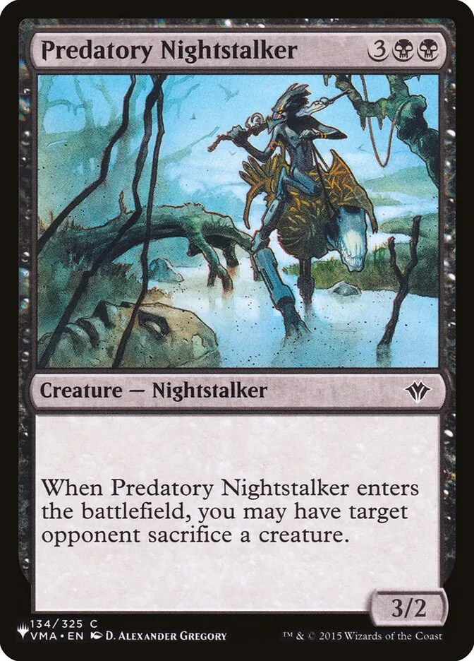 2020 The List Predatory Nightstalker #VMA-134 common card image