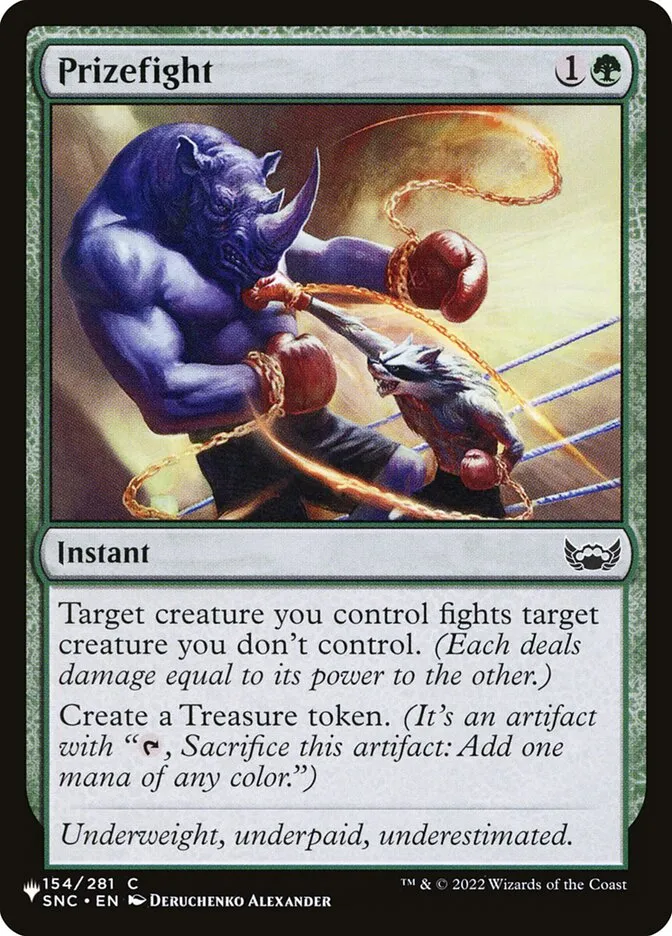 2020 The List Prizefight common #SNC-154 common card image