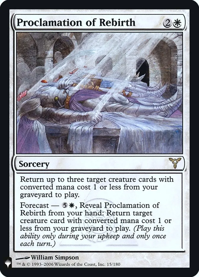 2020 The List Proclamation of Rebirth #DIS-15 rare card image