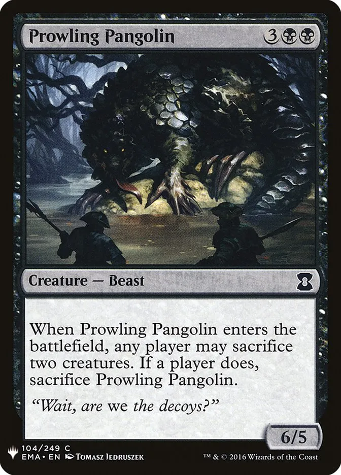 2020 The List Prowling Pangolin #EMA-104 common card image
