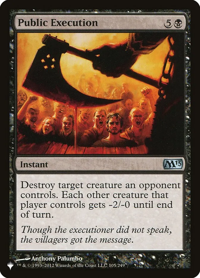 2020 The List Public Execution #M13-105 uncommon card image