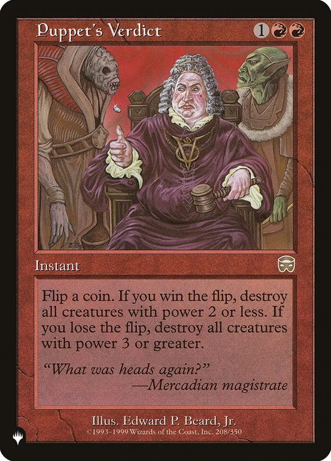 2020 The List Puppet's Verdict #MMQ-208 rare card image