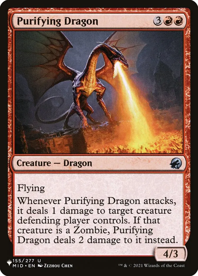2020 The List Purifying Dragon #MID-155 uncommon card image