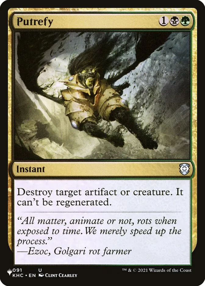 2020 The List Putrefy uncommon #KHC-91 uncommon card image