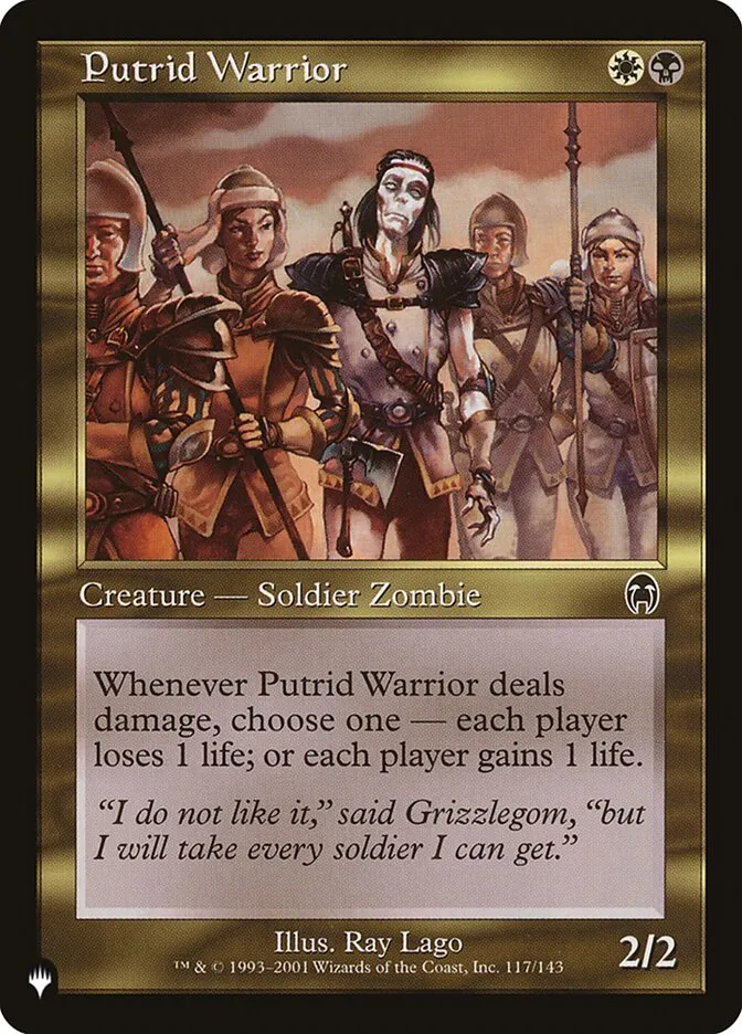 2020 The List Putrid Warrior common #APC-117 common card image