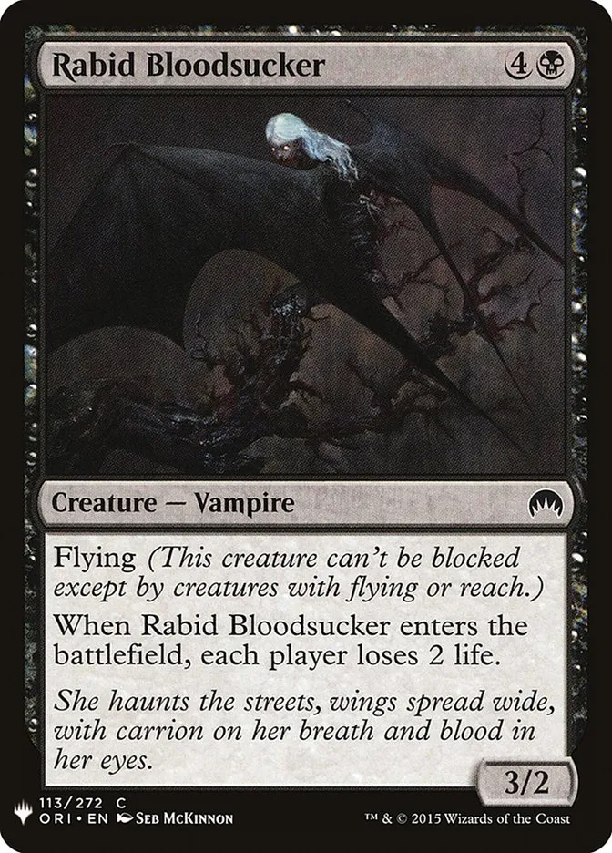 2020 The List Rabid Bloodsucker #ORI-113 common card image