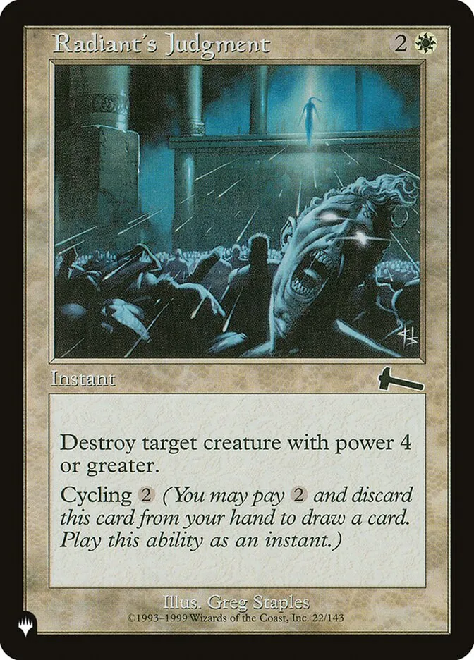 2020 The List Radiant's Judgment common #ULG-22 common card image
