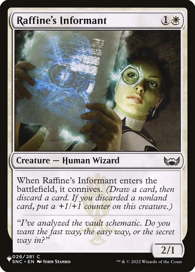 2020 The List Raffine's Informant #SNC-26 common card image