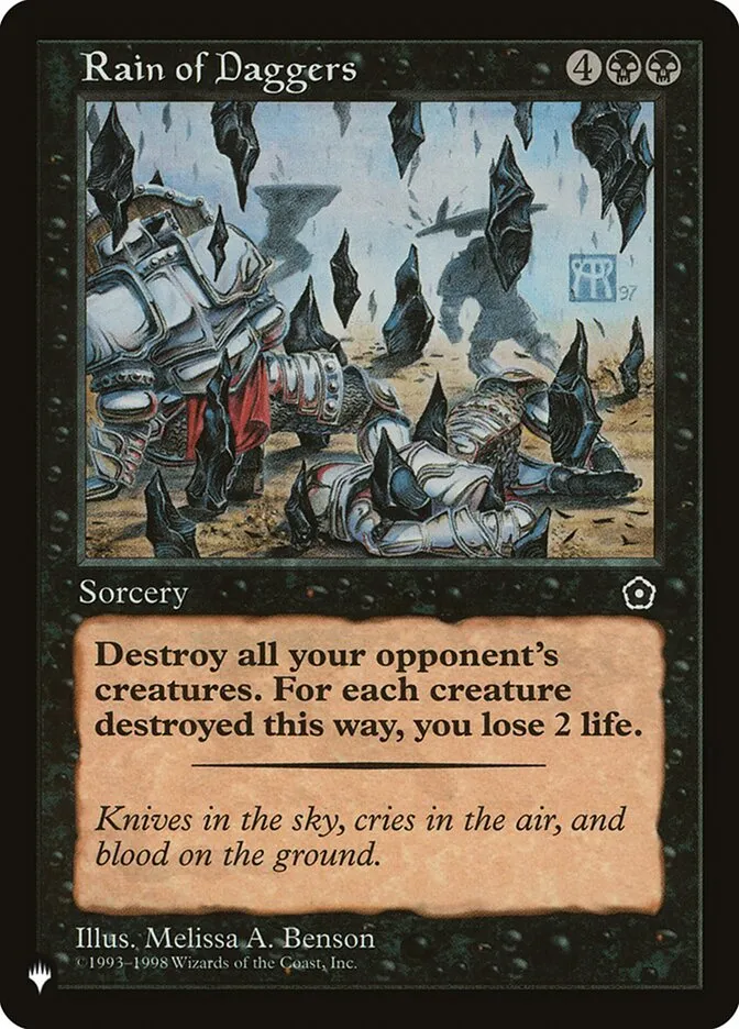 2020 The List Rain of Daggers #P02-85 rare card image