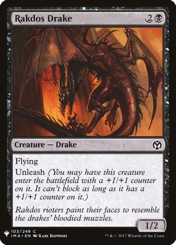 2020 The List Rakdos Drake #IMA-103 common card image
