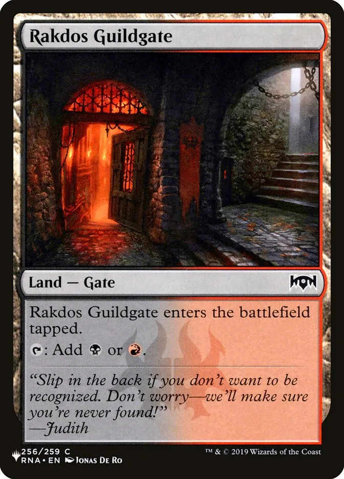2020 The List Rakdos Guildgate common #RNA-256 common card image