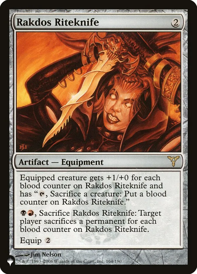 2020 The List Rakdos Riteknife #DIS-164 rare card image