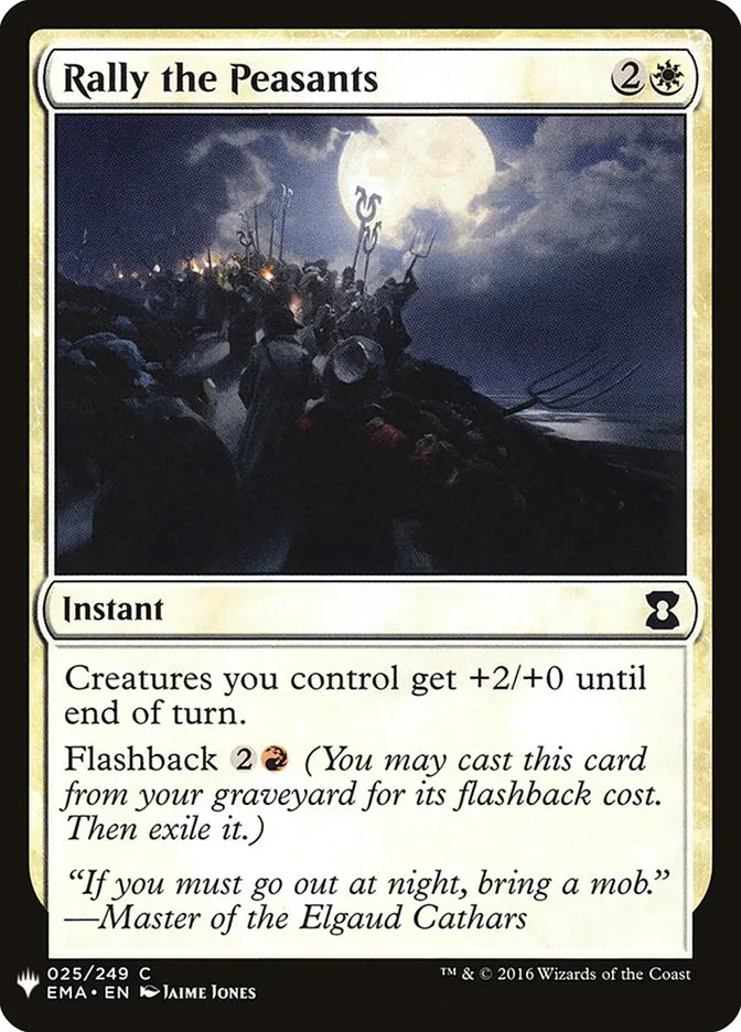 2020 The List Rally the Peasants #EMA-25 common card image