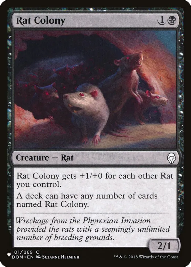 2020 The List Rat Colony common #DOM-101 common card image