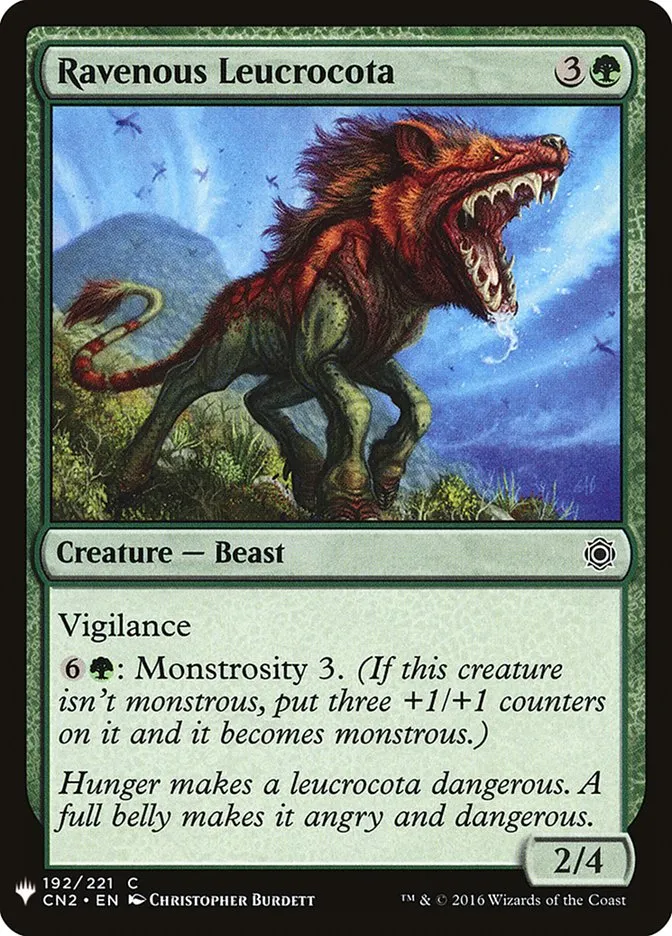 2020 The List Ravenous Leucrocota #CN2-192 common card image