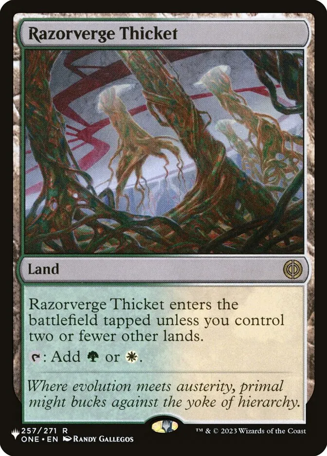 2020 The List Razorverge Thicket #ONE-257 rare card image