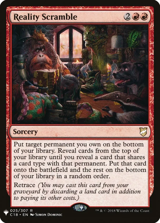 2020 The List Reality Scramble #C18-25 rare card image