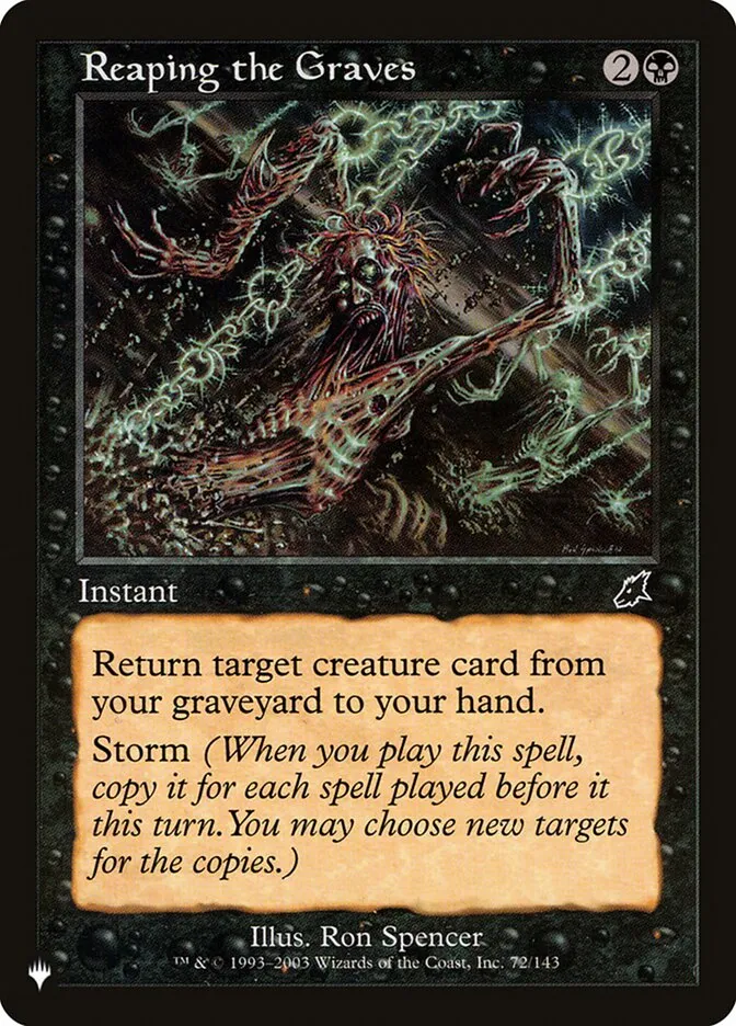 2020 The List Reaping the Graves #SCG-72 common card image
