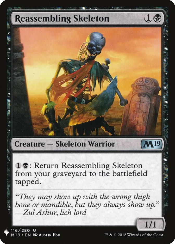 2020 The List Reassembling Skeleton uncommon #M19-116 uncommon card image